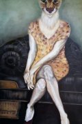 madame de lynx, 100 x 150 cm, 2018