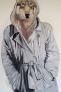 trench wolf, 100 x 150 cm, 2018